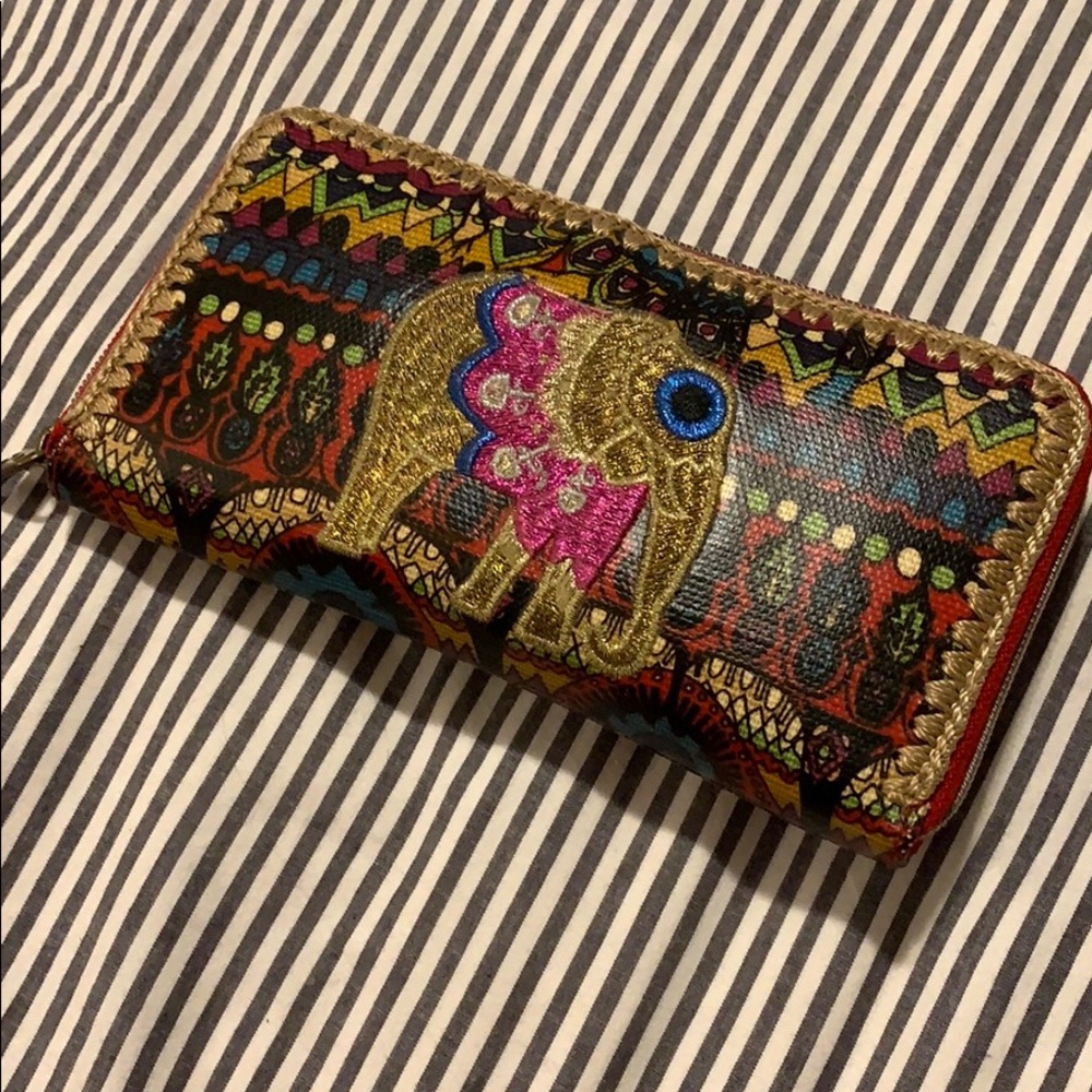 Sackroots Wallet/Clutch One World Elephant print